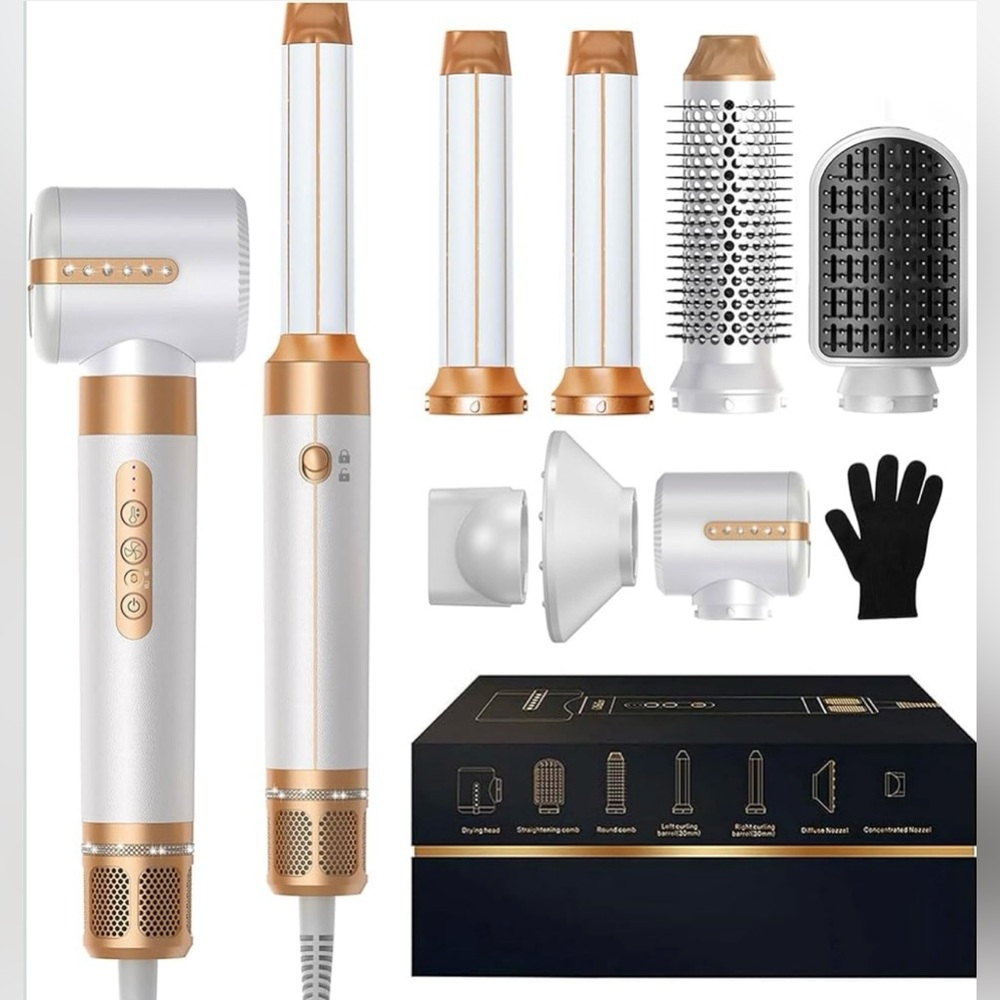 Professional Hair Styling 7-in-1 SET Multifunction Fast Drying Dryer, Brush NIB🔖